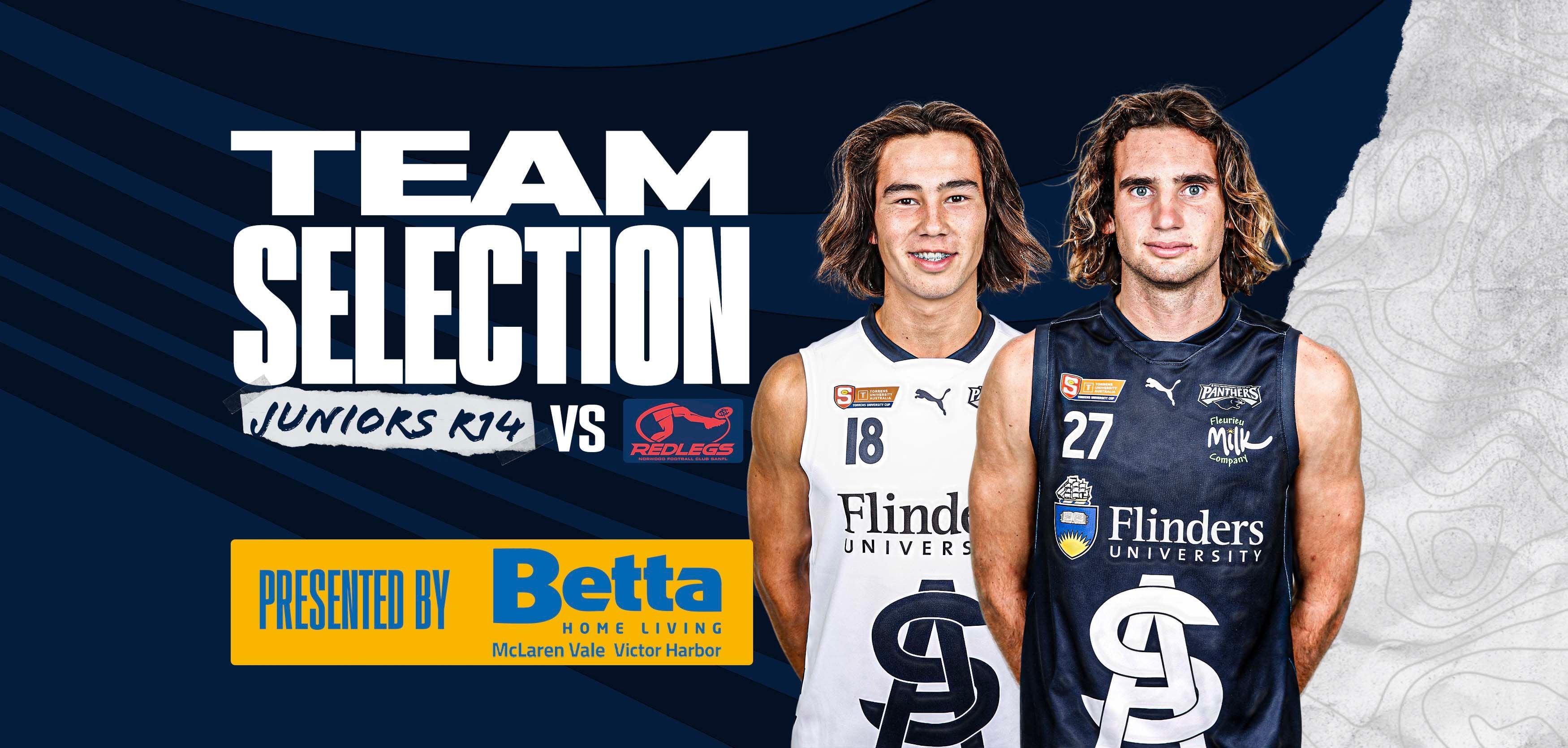 BETTA Teams Selection: Juniors Round 14 @ Norwood BETTA Teams Selection: Juniors Round 14 @ Norwood